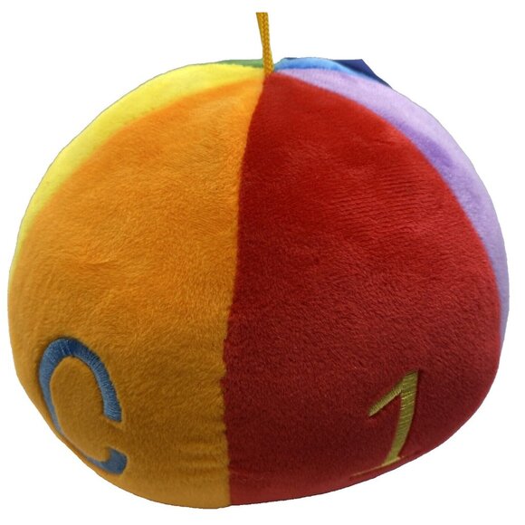 Gitzy Infant Soft Plush Round Ball Baby's First Toy Rattle Colorful 6” - Picture 13 of 14